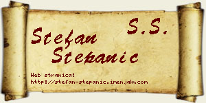 Stefan Stepanić vizit kartica